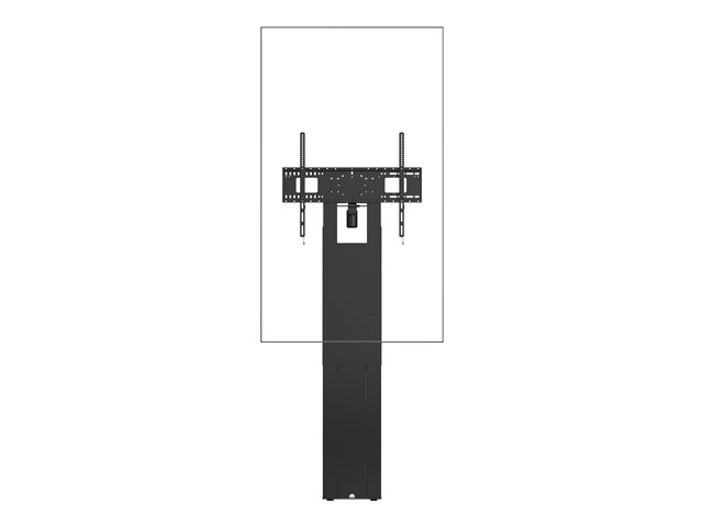 VISION Motorised Height Adjustable Display Floor Stand - LIFETIME WARRANTY - Heavy duty - Fits displays up to 100\" with VESA sizes up to 800 x 600 - fixes to wall, transfers load to floor - SWL 95 kg / 209 lb - cable controller - RS232 control - height to centre of screen 1117-1917 mm / 44 to 75\" - supports portrait or landscape style - black