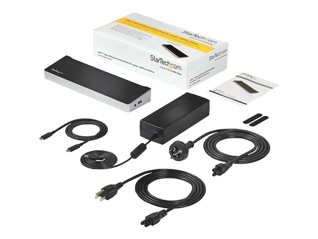StarTech.com 4K USB-C Dock - Triple Monitor - Mac & Windows - 60W USB PD (DK30CH2DPPDU) - Docking station - USB-C - HDMI, 2 x DP - 1GbE - 60 Watt