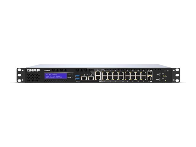 QNAP Smart Edge QGD-1602 - Switch - smart - 2 x 10 Gigabit SFP+ + 8 x 2.5GBase-T + 8 x 10/100/1000 - rack-mountable