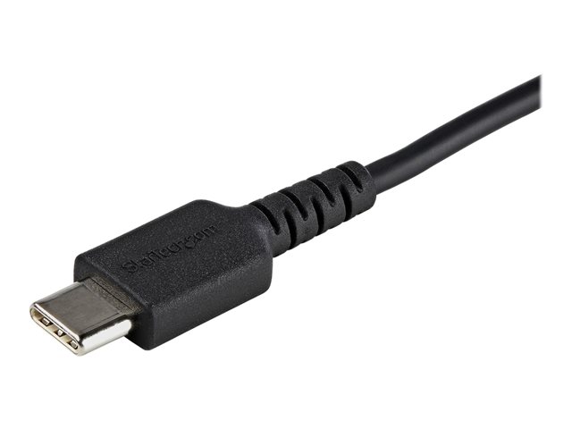 StarTech.com 3ft (1m) Secure Charging Cable, USB-A to USB-C Data Blocker Charge-Only Cable, No-Data Power-Only Charger Cable for Phone/Tablet, Data Blocking USB Protector Adapter Cable - 5V at 2.4A (12W max) (USBSCHAC1M) - USB cable - USB (power only) (M) to USB-C (power only) (M) - 5 V - 2.4 A - 100 cm - passive, molded - black