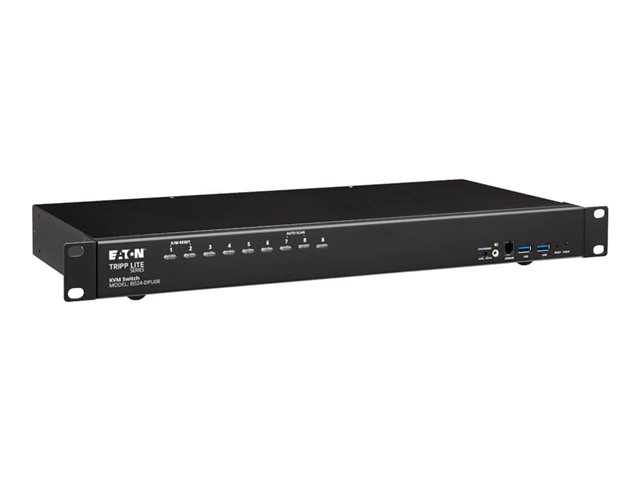 Eaton Tripp Lite series DisplayPort/USB KVM Switch 8-Port with Audio/Video and USB Peripheral Sharing, 4K 60 Hz, 1U Rack-Mount - KVM / audio / USB switch - 8 x KVM / audio / USB - 1 local user - rack-mountable