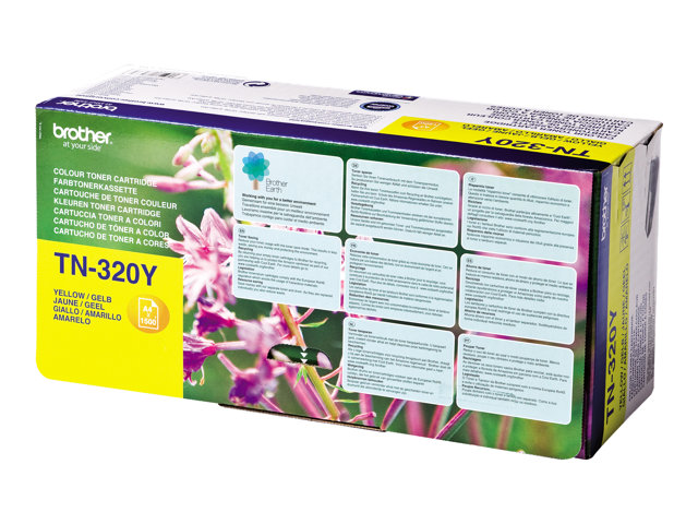 Brother TN320Y - Yellow - original - toner cartridge - for Brother DCP-9055, DCP-9270, HL-4140, HL-4150, HL-4570, MFC-9460, MFC-9465, MFC-9970