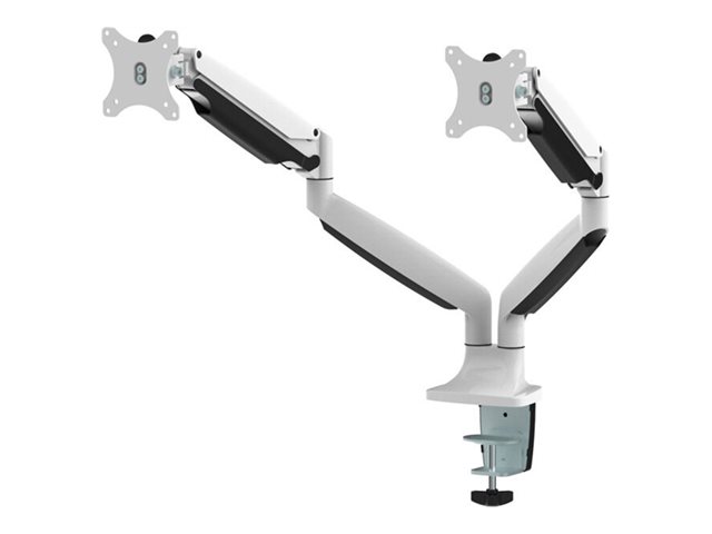 Neomounts NM-D750D - Mounting kit - full-motion - for 2 LCD displays - white - screen size: 10\"-32\" - clamp mountable, grommet, desk-mountable