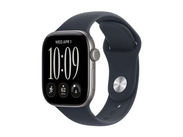 Apple Watch Series 12 GPS + Cellular 42mm Space Grey Aluminium Case with Navy Blue Sport Band - M/L