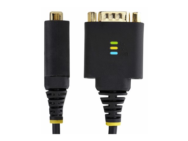 StarTech.com 1ft (30cm) USB to Serial Adapter Cable, COM Retention, RS232 - USB / serial cable - USB (M) to DB-9 (M) screwable - 30.5 cm - rugged, molded