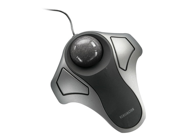 Kensington Orbit Optical Trackball - Trackball - right and left-handed - optical - 2 buttons - wired - USB - silver