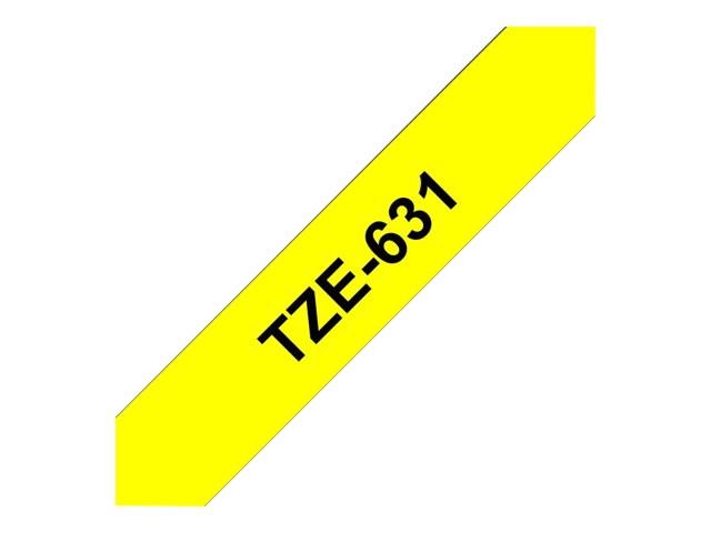 Brother TZe-631 - Self-adhesive - black on yellow - Roll (1.2 cm x 8 m) 1 cassette(s) laminated tape - for Brother PT-H110, P-Touch PT-E310, H200, P-Touch Cube PT-P300, P-Touch Cube Plus PT-P710