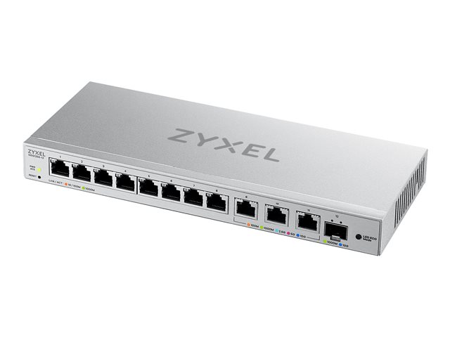 Zyxel XGS1250-12 - Switch - Managed - 8 x 10/100/1000 + 3 x 1/2.5/5/10GBase-T + 1 x 1 Gigabit / 10 Gigabit SFP+ - desktop