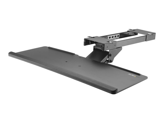 StarTech.com Under Desk-Mount Keyboard Tray - 26.4? Wide - Adjustable - Ergonomic Slide-Out Keyboard Shelf with Tilt and Swivel (KBTRAYADJ) - Keyboard drawer - under-desk mountable - black - for P/N: ARMBARDUOV, ARMBARTRIO2, ARMDUALSS, ARMDUALV, LTRISERP, MONSTADJDL, MONSTADQI