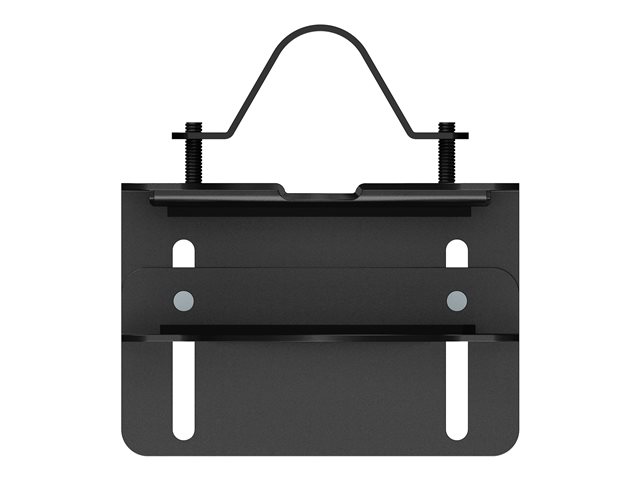 Mini PC thin client mount - fixes a mini PC to the underside of a desk or a monitor desk arm between the vesa bracket and the display - 75 x 75 or 100 x 100 - double-Articulated - accommodates devices from 17 to 70 mm thick - swl 5 kg - matt black