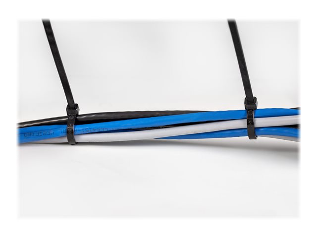 StarTech.com 8\"(20cm) Cable Ties, 2-1/8\"(55mm) Dia, 50lb(22kg) Tensile Strength, Nylon Self Locking Zip Ties, UL Listed, 1000 Pack, Black (CBMZT8BK) - Cable tie - 20.32 cm - black - TAA Compliant (pack of 1000)