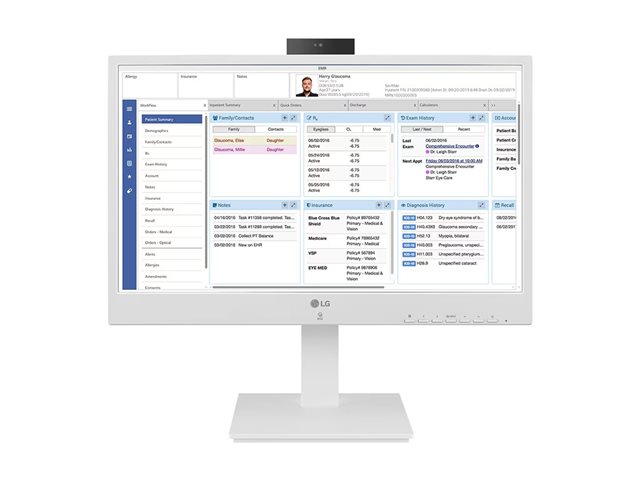 LG 24CR670N-6P - Thin client - all-in-one 1 x Celeron N5105 / up to 2.9 GHz - RAM 8 GB - SSD 256 GB - NVMe - UHD Graphics - Gigabit Ethernet, IEEE 802.11ax (Wi-Fi 6) - no OS - monitor: LED 23.8\" 1920 x 1080 (Full HD) @ 75 Hz - white