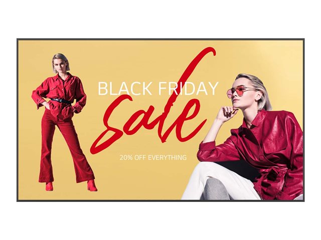 LG 110UM5K-B - 110\" Diagonal Class UM5K Series LED-backlit LCD display - digital signage with Integrated Pro:Idiom - webOS - 4K UHD (2160p) 3840 x 2160 - Direct LED - black