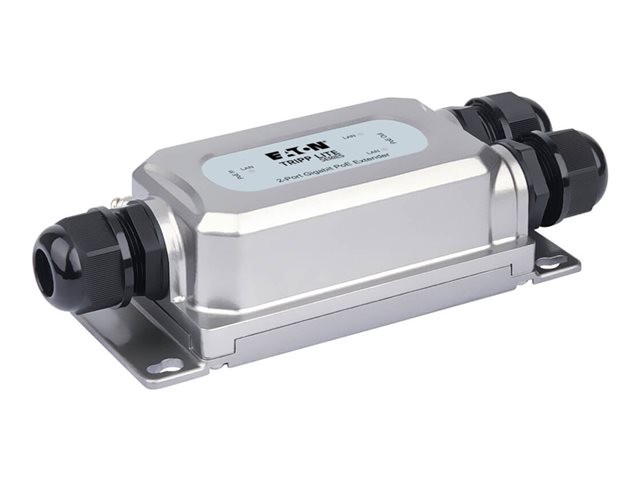 Eaton Tripp Lite Series 2Port Gigabit waterproof Hardened and vandal-proof PoE extender/Repeater, 95W in 2x 30W out, IP67 and IK10, 100M - Network extender - 1GbE - 10Base-T, 100Base-TX, 1000Base-T - RJ-45 / 2 x RJ-45 - up to 100 m
