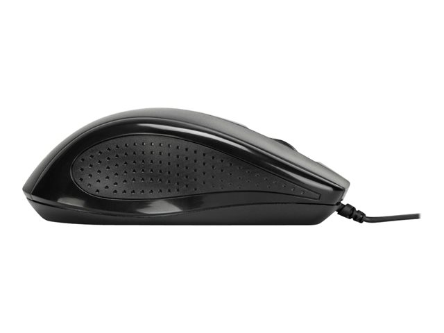 Targus Full-Size - Mouse - antimicrobial - optical - wired - USB - black