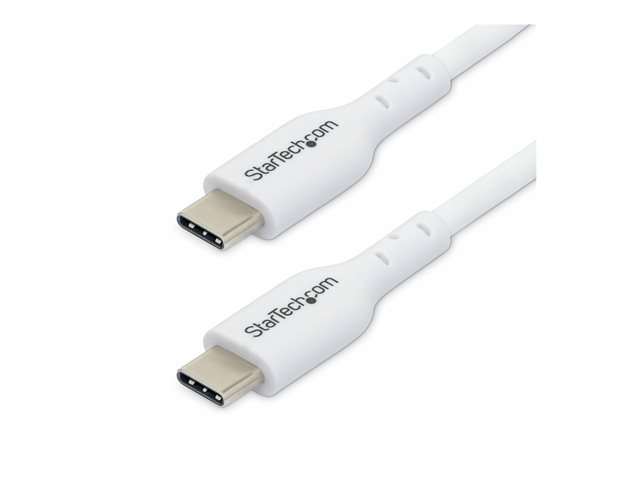 StarTech.com 3m White USB-C Charging Cable, USB C Cable, 60W 3A PD - USB cable - 24 pin USB-C (M) to 24 pin USB-C (M) - USB 2.0 - 5 / 9 / 12 / 15 / 20 V - 3 A - 3 m - USB Power Delivery (60W), Power Delivery 2.0 support, halogen-free, passive - white