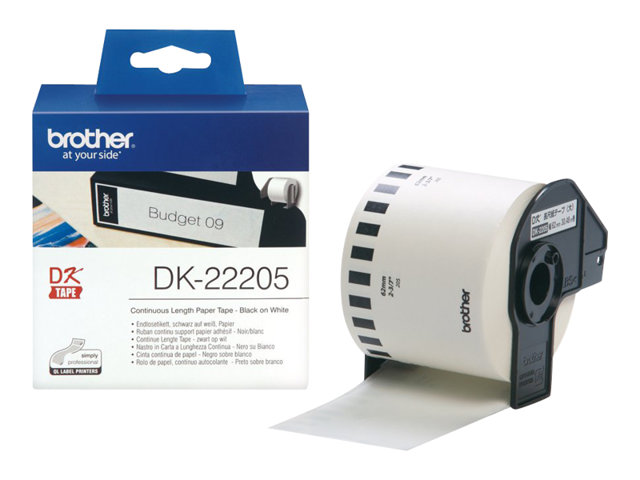 Brother DK-22205 - Black on white - Roll (6.2 cm x 30.5 m) thermal paper - for Brother QL-1050, 1060, 1110, 500, 550, 560, 570, 580, 600, 650, 700, 710, 720, 820