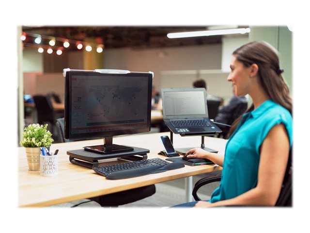 Kensington SmartFit Plus - Stand - for Monitor - grey, black - screen size: 21\" - desktop