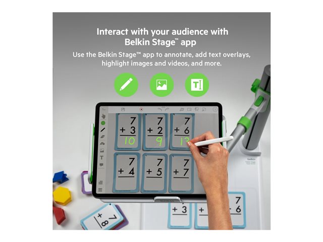 Belkin Tablet Stage - Desktop stand for tablet - from 7\" to 12.9\"