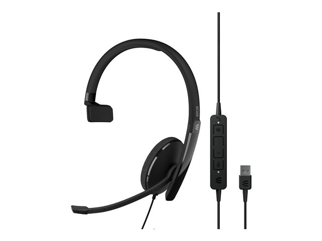 EPOS ADAPT 130T USB II - ADAPT 100 Series - headset - on-ear - wired - USB-A - black - Certified for Microsoft Teams, Optimised for UC