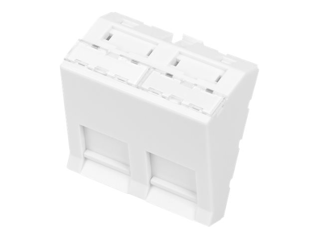 DIGITUS 45x45 mm 2-port face plate angle