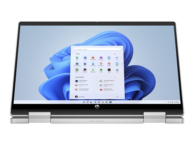 HP Pavilion x360 Laptop 14-ek0008nb - Flip design - Intel Core i5 1235U - Win 11 Home - Iris Xe Graphics - 8 GB RAM - 512 GB SSD NVMe - 14\" IPS touchscreen 1920 x 1080 (Full HD) - Wi-Fi 6E - natural silver (cover and base), natural silver aluminium k