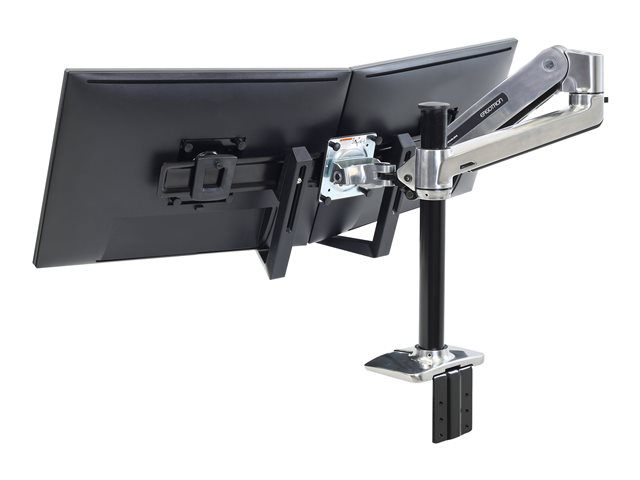 Ergotron - Mounting kit (handle, dual monitor mount) - for 2 LCD displays - black - screen size: 17\"-24\" - for P/N: 45-353-026