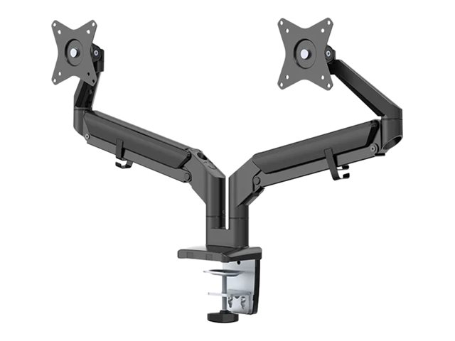Neomounts DS70-810BL2 - Mounting kit (desk mount) - full-motion adjustable dual arm - for 2 LCD displays - black - screen size: 17\"-32\" - clamp mountable, grommet