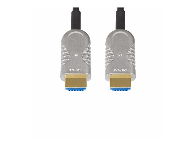 StarTech.com 30ft (9.1m) HDMI 2.1 Hybrid Active Optical Cable (AOC), CMP, Plenum Rated, Ultra High Speed HDMI Fiber Optic Cable, 48Gbps, 8K 60Hz/4K 120Hz, HDR10+/FRL/TMDS/eARC - CMP In Wall HDMI 2.1/2.0 Cord (8K-A-30F-HDMI-CABLE) - Ultra High Speed -