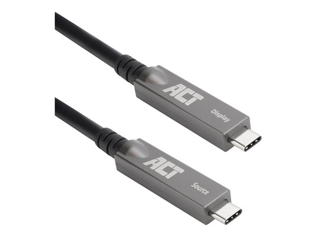 USB-C 3.2 Gen2 Active Optical Cable (AOC) voor touchpanels video data power 5m