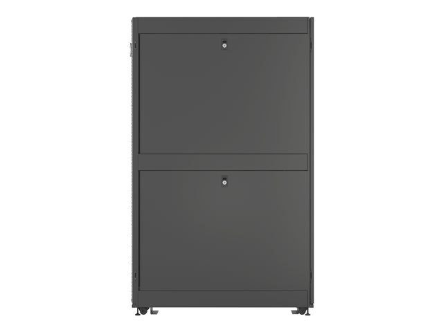 Rack 42U 1998mm (78.6)H x 600mm (23.62)W x 1215mm (47.83)D with Perf. Front Door Perf. Split Rear Doors Black gray shock packaging