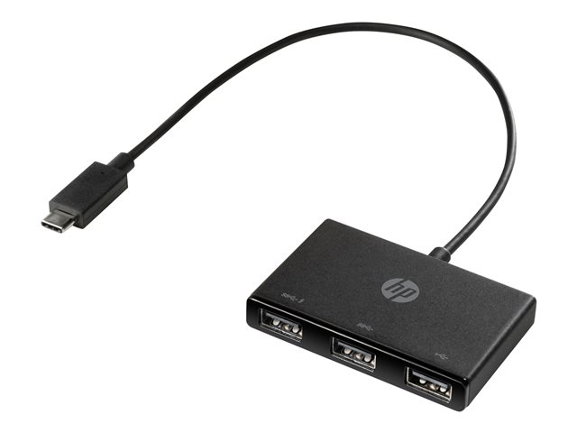 HP USB-C to USB-A - Hub - 3 x SuperSpeed USB 3.0 - desktop - for OMEN 30L by HP, Pavilion TP01, Pavilion Aero 13, Pavilion Gaming 15, TG01, Pavilion x360