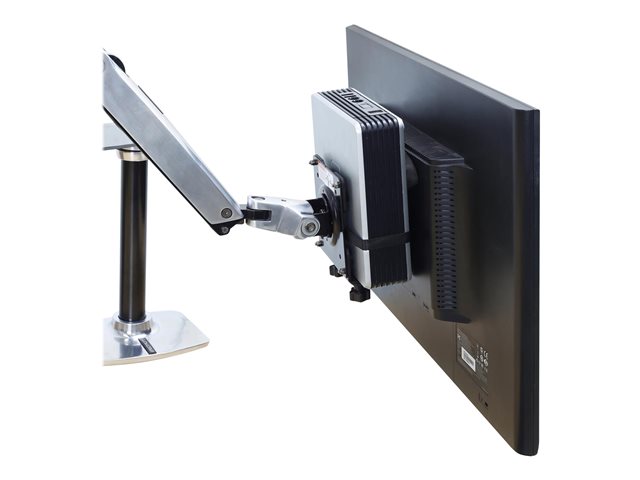 Ergotron - Mini PC mount - under-desk mountable, pole mountable, wall track mountable, VESA bracket mountable - black - for Ergotron NX, LX Dual Side-by-Side Arm
