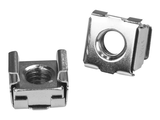 StarTech.com M6 Screws and Cage Nuts - 100 Pack - M6 Mounting Screws and Cage Nuts for Server Rack and Cabinet - Silver (CABSCREWM62) - Rack screws and nuts (pack of 100) - for P/N: RACK-21U-20-WALL-OA, RACK-24U-20-WALL-OA, RK12OD2, SHELF-2U-20-CENTER-V