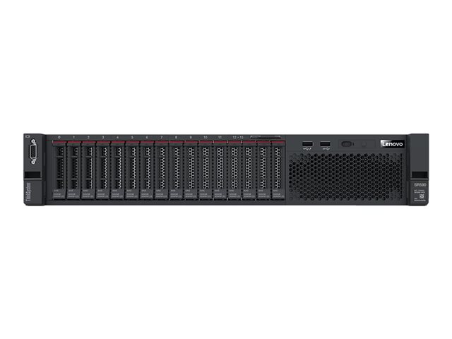 Lenovo ThinkSystem SR590 7X99 - Server - rack-mountable - 2U - 2-way - 1 x Xeon Silver 4214 / up to 3.2 GHz - RAM 16 GB - SAS - hot-swap 2.5\" bay(s) - no HDD - Matrox G200 - Gigabit Ethernet - no OS - monitor: none