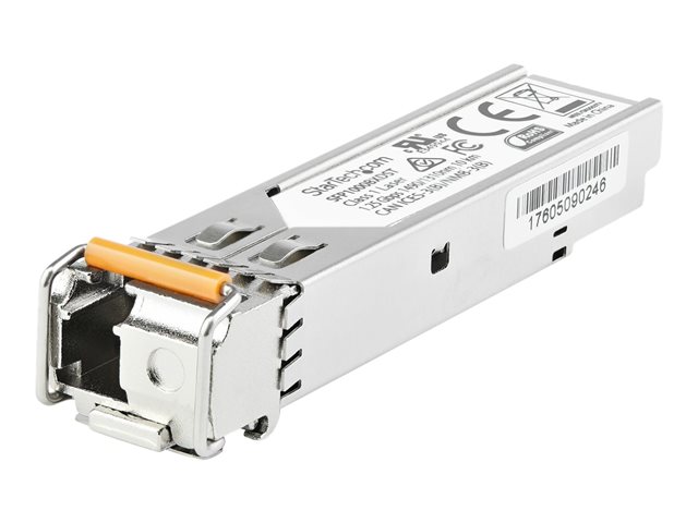 StarTech.com Dell EMC SFP-1G-BX10-D Compatible SFP Module, 1000BASE-BX-D, 1 Gigabit Ethernet Bi-Directional (BiDi) Fiber Single Strand SFP, LC 10km, Mini GBIC Transceiver SFP, Downstream - Lifetime Warranty (SFP1GBX10DES) - SFP (mini-GBIC) transceiver module (equivalent to: Dell EMC SFP-1G-BX10-D) - GigE - 1000Base-BX10-D - LC single-mode - up to 10 km - 1490 (TX) / 1310 (RX) nm