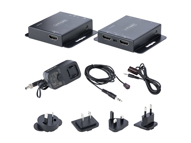 StarTech.com HDMI Extender over CAT6/CAT5, 4K 30Hz/130ft (40m) or 1080p 60Hz/230ft (70m) Video Extender, 4K HDMI over Ethernet Extender, PoC HDMI Transmitter and Receiver Kit, IR Extension - Local Video Output - Video/audio extender - HDMI - over CAT 5/6 - up to 70 m