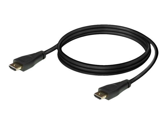 ACT - Hoogwaardige hoge snelheid - HDMI-kabel met ethernet - HDMI male vergrendeling naar HDMI male vergrendeling - 90 cm - beschermd - zwart - 4K ondersteuning