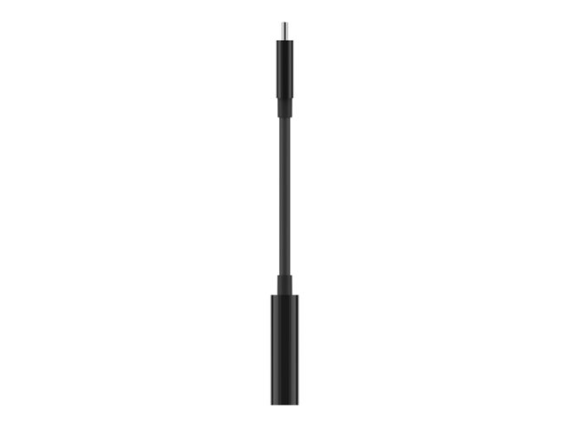 Belkin Connect Audio + Charge - USB-C to USB-C headphone / charging adapter - 24 pin USB-C male to 24 pin USB-C female - 14 m - black - USB Power Delivery (60W)