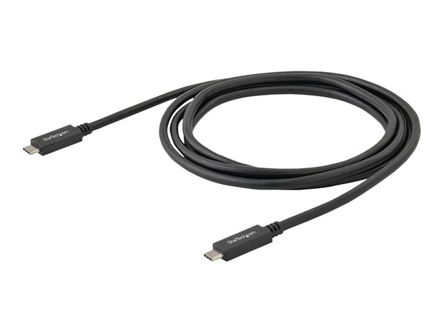 StarTech.com USB 3.1 Type C Cable - 6 ft / 2m - with Power Delivery (USB PD) - Power Pass Through Charging - USB Charger (USB315CC2M) - USB cable - 24 pin USB-C (M) to 24 pin USB-C (M) - USB 3.1 - 3 A - 2 m - black - for P/N: DKT30CHPD3, DKT30CHVSDPD, KITBXDOCKPEU, KITBXDOCKPNA, KITBXDOCKPUK, SV221HUC4K