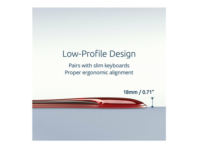 Slim Duo Gel Keyboard Wrist Rest - Red