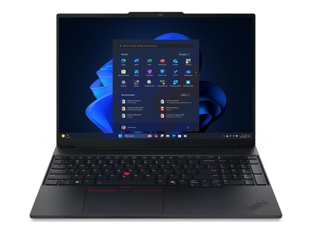 Lenovo ThinkPad E16 Gen 3 22AY - Copilot+ PC - 180-degree hinge design - Intel Core Ultra 7 - 256V / up to 4.8 GHz - Win 11 Pro - Intel Arc Graphics 140V - 16 GB RAM - 512 GB SSD TCG Opal Encryption 2, NVMe - 16\" IPS 1920 x 1200 - Gigabit Ethernet - Wi-Fi 6E, Bluetooth - black - kbd: English - Europe - with 2 Years Lenovo Depot Support, CO2 Offset 0.2 ton (3rd Gen)