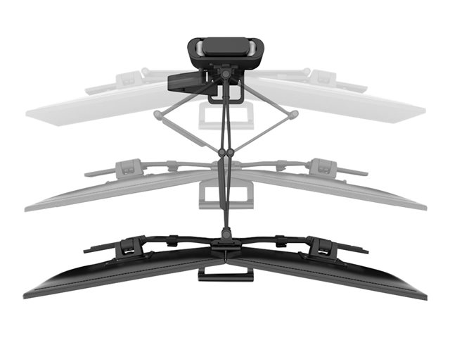 Ergotron TRACE - Mounting kit (handle, base, lift column, extension arms, bow, 2 sliding pivots, 2-piece desk clamp) - Constant Force Technology - for 2 LCD displays - matte black - screen size: 21.5\"-27\"