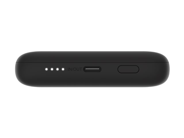 Belkin BoostCharge Plus - Power bank - 10000 mAh - 23 Watt - Fast Charge, PD - 2 output connectors (Lightning, 24 pin USB-C) - black