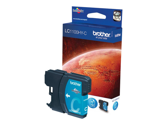 Brother LC1100HYC - High Yield - cyan - original - ink cartridge - for Brother DCP-6690CW, MFC-5890CN, MFC-5895CW, MFC-6490CW, MFC-6890CDW, Justio MFC-5890CN