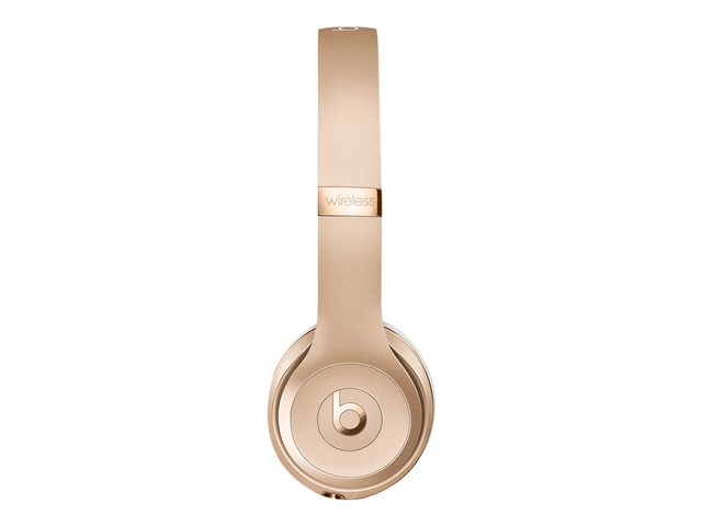Beats Solo3 - Headphones with mic - on-ear - Bluetooth - wireless - noise isolating - gold