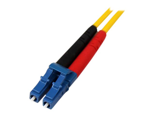7M SINGLE MODE DUPLEX FIBER PATCH CABLE - LC TO LC OS1 SINGLE MODE 9/125 DUPLEX LSZH FIBER PATCH CORD - YELLOW 7 METER