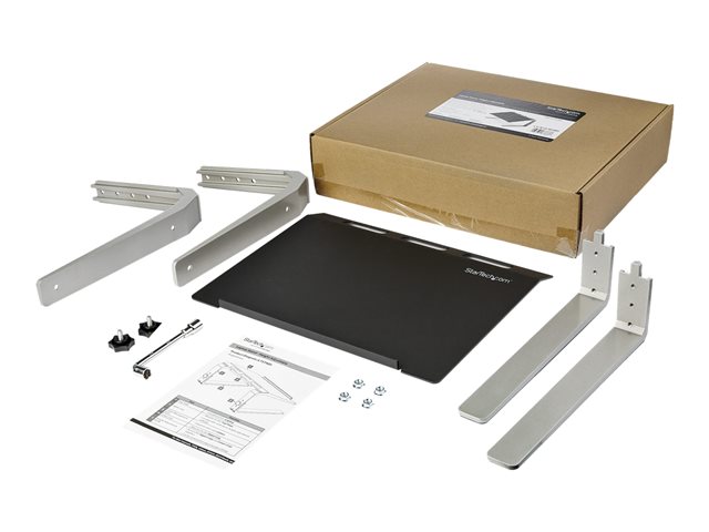 StarTech.com Adjustable Laptop Stand - Heavy Duty Steel & Aluminum - 3 Height Settings - Tilted - Ergonomic Laptop Riser for Desk (LTSTND) - Notebook stand - desktop - 17\" - black, silver