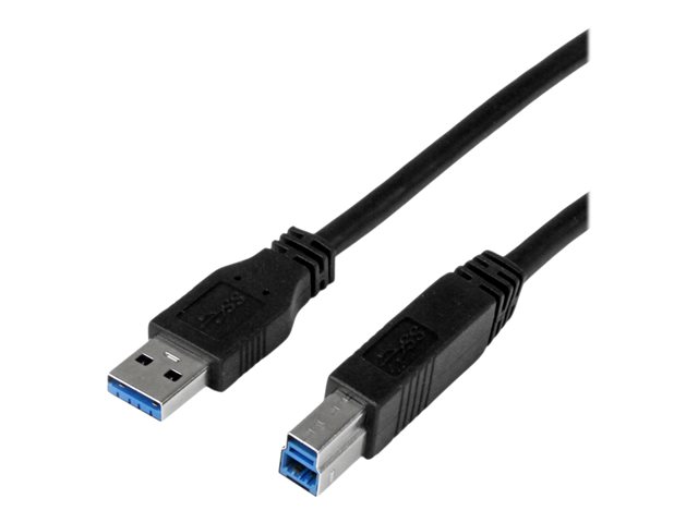 StarTech.com 1m 3 ft Certified SuperSpeed USB 3.0 A to B Cable Cord - USB 3 Cable - 1x USB 3.0 A (M), 1x USB 3.0 B (M) - 1 meter, Black (USB3CAB1M) - USB cable - USB Type B (M) to USB Type A (M) - USB 3.0 - 1 m - molded - black - for P/N: HB31C2A2CME, KITBXDOCKPNA, KITBXDOCKPUK, SV231HU34K6, SV231QDPU34K, SV431HU34K6