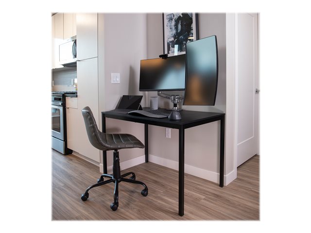 Ergotron LX Dual Side-by-Side Arm - Mounting kit (desk clamp mount, grommet mount, pole, 2 articulating arms, 2 extension brackets, t-bracket, base) - Constant Force Technology - for 2 LCD displays - aluminium, steel - polished aluminium - screen size: up to 27\"